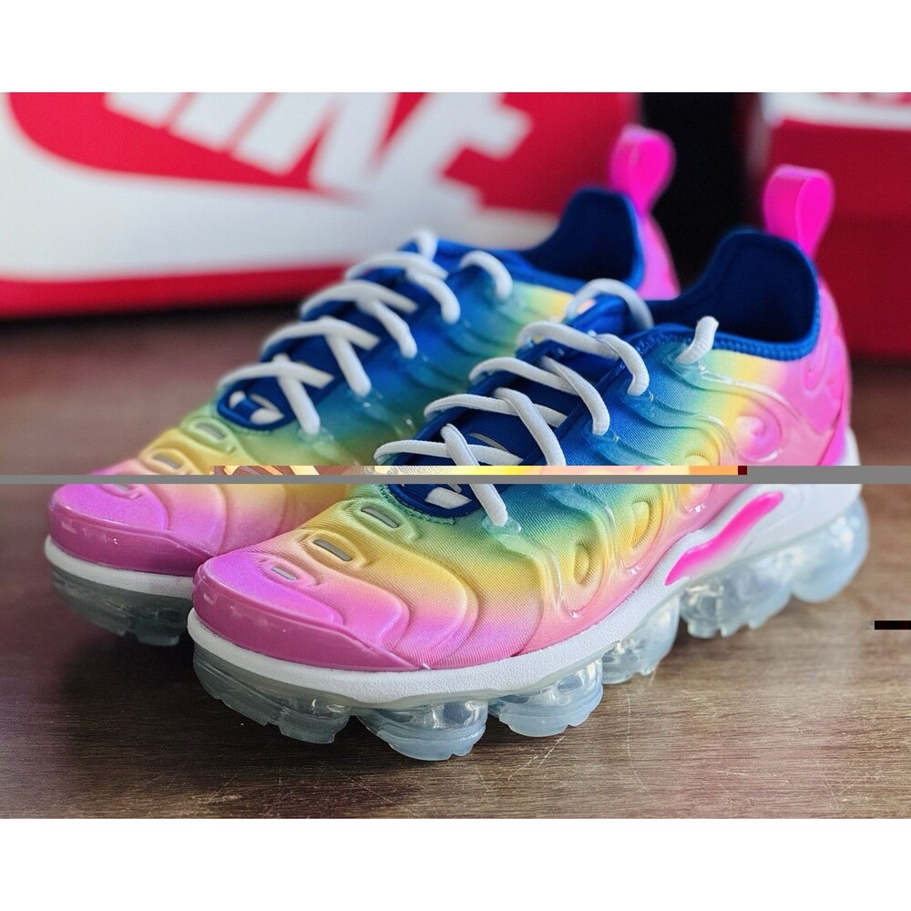 Women’s Size 6.5 Nike Air VaporMax Plus Cotton Candy Rainbow FJ4550-606 NIB